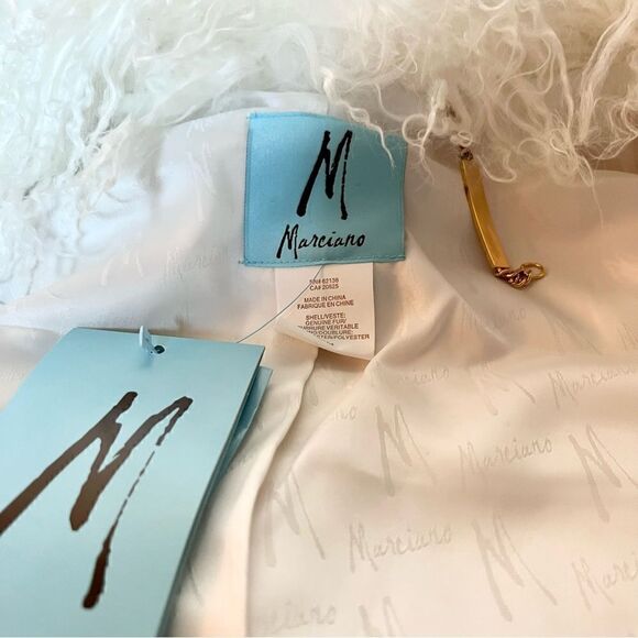 NWT vintage Marciano fur coat sz M in cream/ivory/white real fur - Picture 11 of 16